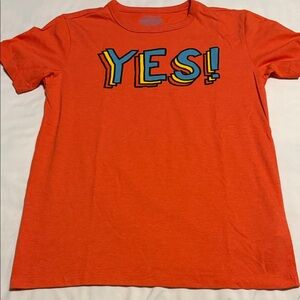 Crewcuts Orange Tee with 'YES!' Graphic